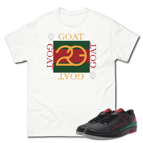 Retro 2 Low Gucci Goat Shirt - Sneaker Tees to match Air Jordan Sneakers