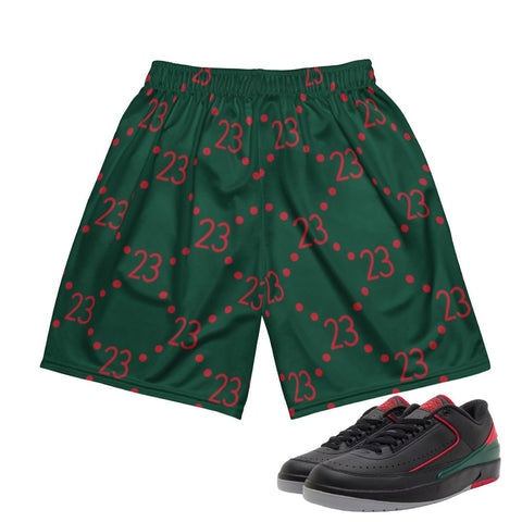 Retro 2 Low Gucci 23 Print Shorts - Sneaker Tees to match Air Jordan Sneakers