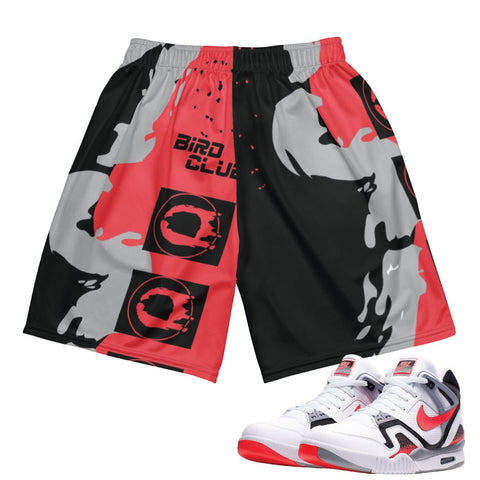 Tech Challenge 2 "Hot Lava" Mesh Shorts - Sneaker Tees to match Air Jordan Sneakers