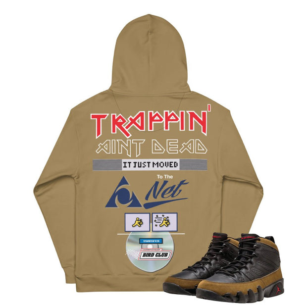 Retro 9 Olive Nines Trappin Aint Dead Hoodie