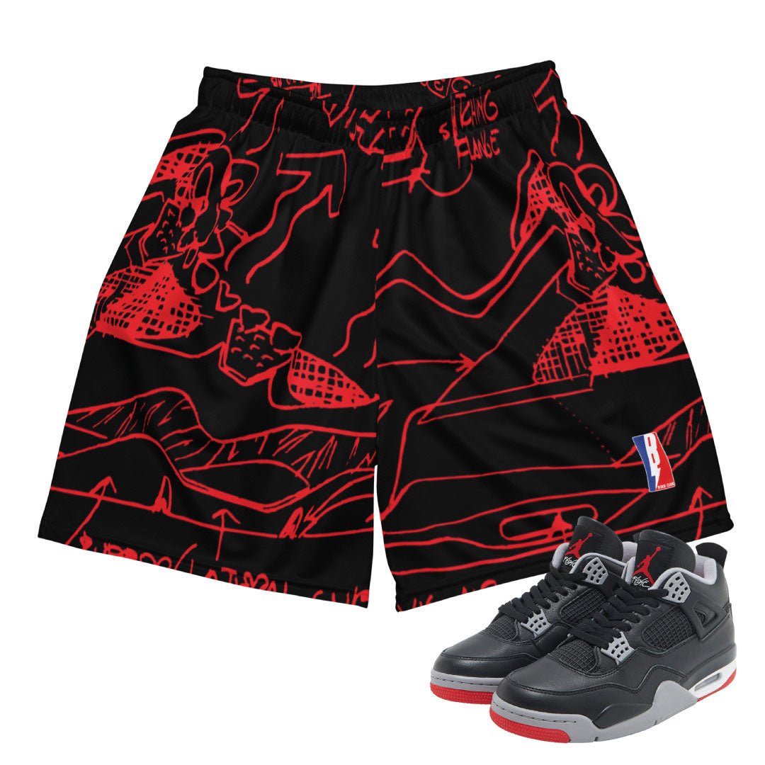 Jordan 4 bred shorts best sale