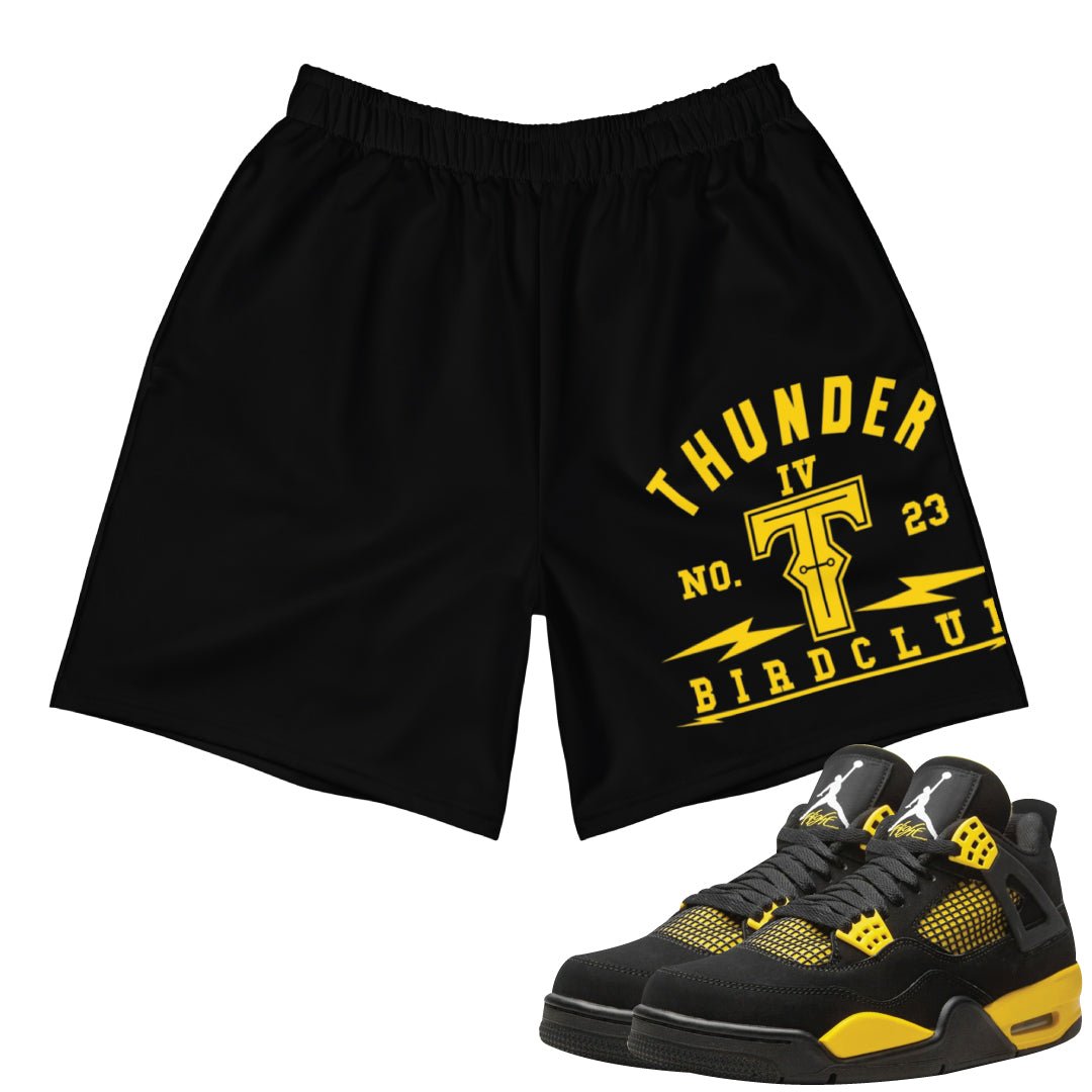 Retro 4 Thunder Lightning Bolt Shorts Sneaker Tees to match Air Jordan Sneakers