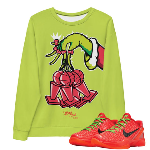 Kobe 6 Protro Reverse Grinch Championships Sweatshirt - Sneaker Tees to match Air Jordan Sneakers