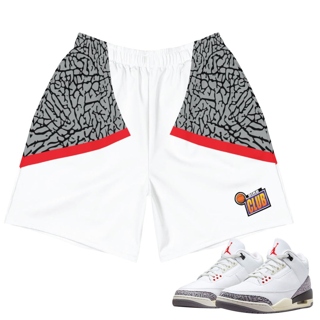 Retro 3 White Cement Reimagined Shorts | Sneaker Tees to