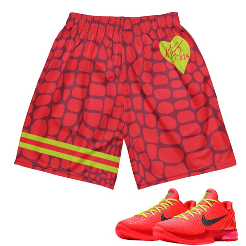 Reverse Grinch "Domin8 24/7" Basketball Mesh Shorts - Sneaker Tees to match Air Jordan Sneakers