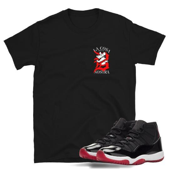 Jordan 11 best sale bred shirt