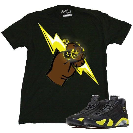 Jordan 14 THUNDER shirt Sneaker Tees to match Air Jordan Sneakers